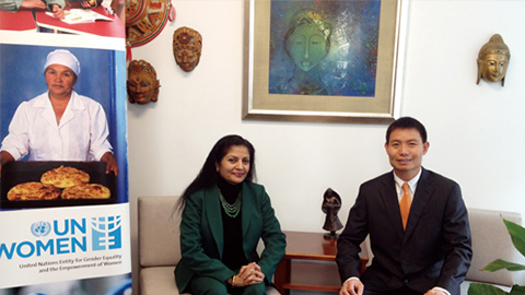 南非首位女性副总统 联合国会见万利CEO